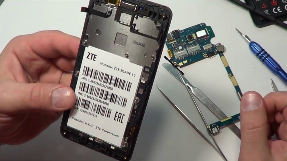 Замена дисплея на ZTE blade 610 